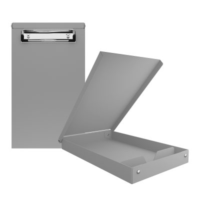 Aluminum Memo Storage Clipboard - Silver